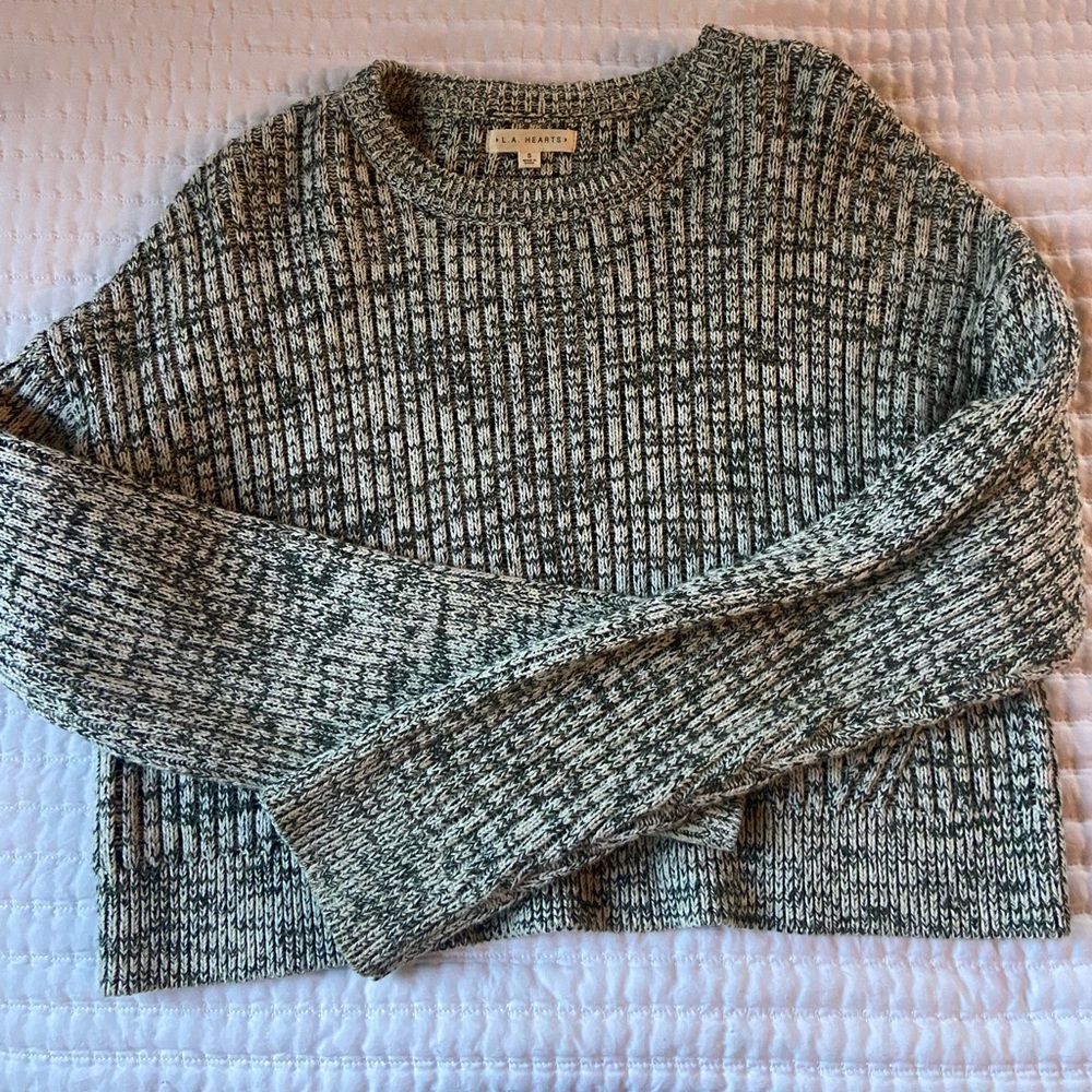 LA Hearts S Green Sweater